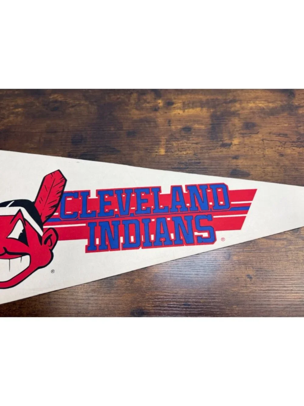 Cleveland Indians Vintage MLB Licensed Pennant With Chief Wahoo Logo 30 inches